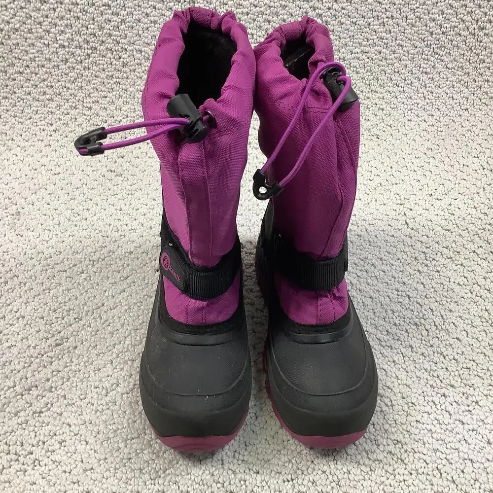 Kamik Snow Boots Youth Size 1 Purple Waterproof Insulated Winter 14083-VIO